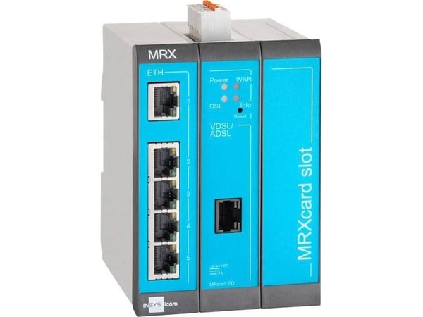 Insys Microelectronics MRX3 DSL-B, Ethernet WAN, Nopea Ethernet, Sininen, Harmaa