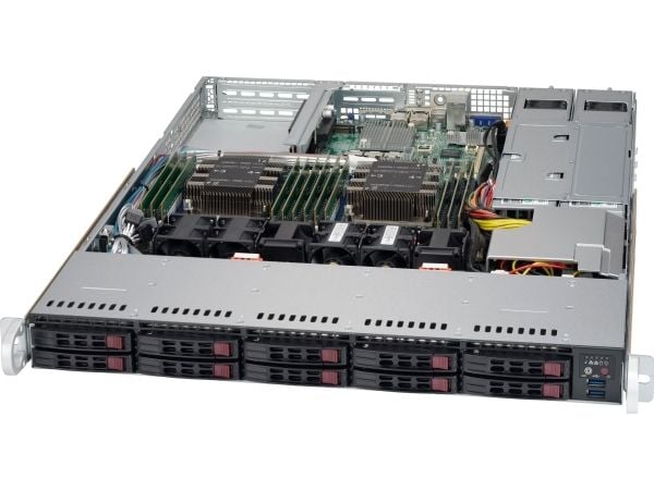 Supermicro SC116 AC2-R706WB2 - Rackmonterbar 1U - forbedret og utvidet ATX - SATA/SAS/PCI Express - hot-swap 750 watt - svart - USB