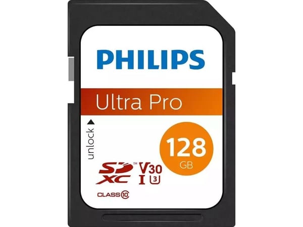 Philips FM12SD65B - Flashminnekort - 128 GB - Video Class V30 / UHS-I U3 / Class10 - SDXC UHS-I