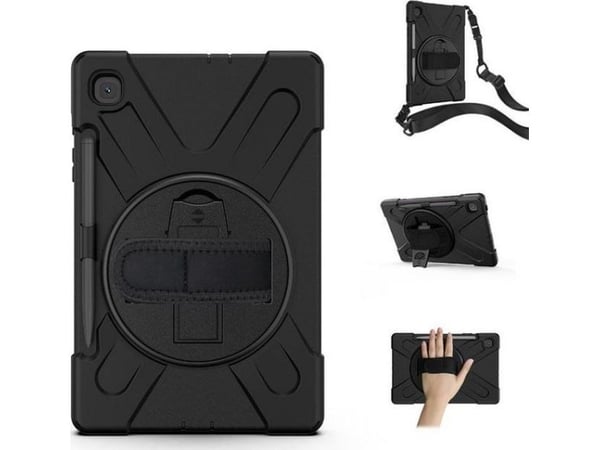 eSTUFF - Baksidedeksel for nettbrett - silikon, polykarbonat - svart - 10.4" - for Samsung Galaxy Tab S6 Lite
