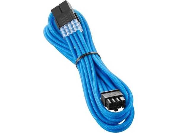 CableMod PRO Series ModMesh - Strømforlengelseskabel - 8-pins PCIe-strøm (hann) til 8-pins PCIe-strøm (hunn) - 45 cm - formstøpt - lys blå