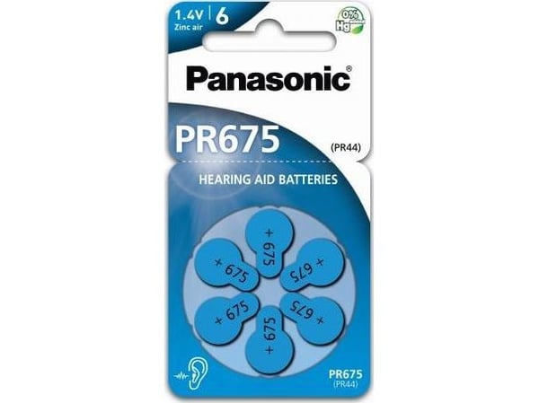 Panasonic PR 675 H?rger?tezellen Zinc Air 6er Rad (PR-675/6LB)
