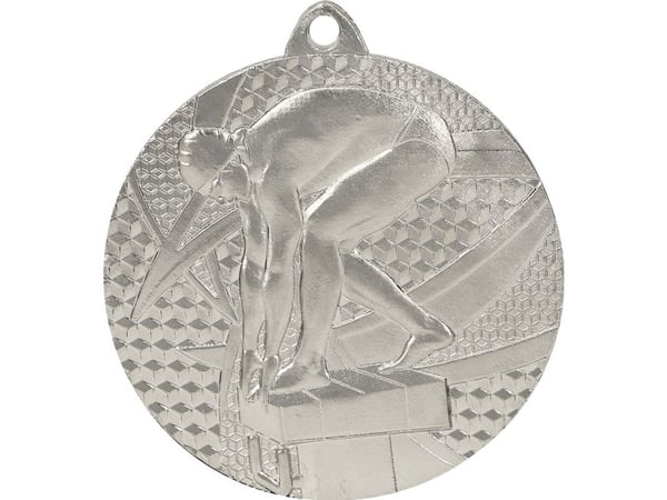 Tryumf medalje sølv - svømming - stålmedalje (MMC7450/S)