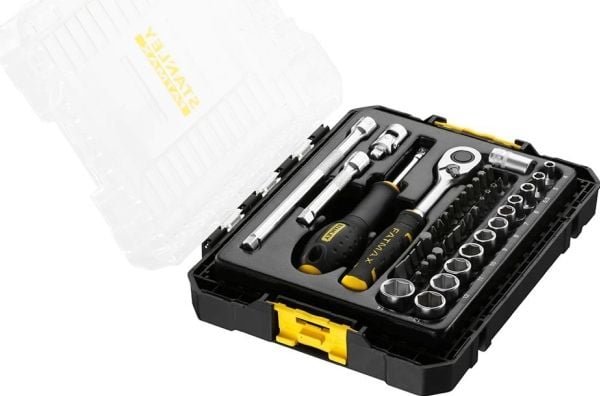 STANLEY FatMax PRO-STACK - Screwdriver handle, screwdriver bit, ratchet and socket set - 48 delar - i PRO-STACK case