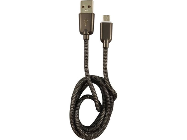 LC-Power LC-C-USB-MICRO-1M-6, 1 m, USB A, Micro-USB B, Sort