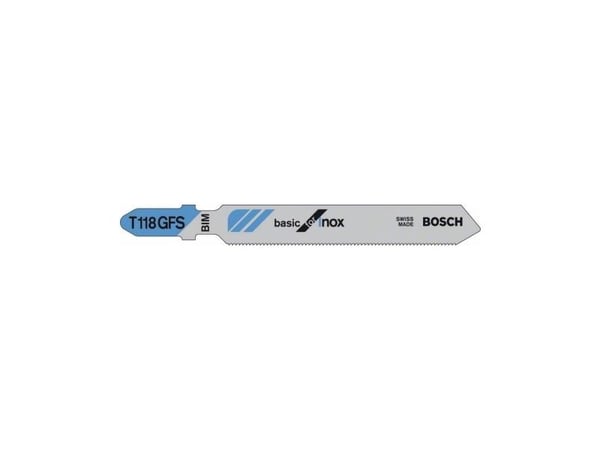 Bosch stikksagblad T 118 GFS, Basic for Inox, 5-pak 2608636496