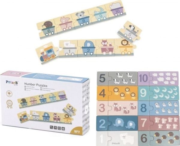 Viga Toys VIGA PolarB tallpuslespill i tre Viga Toys VIGA PolarB tallpuslespill i tre