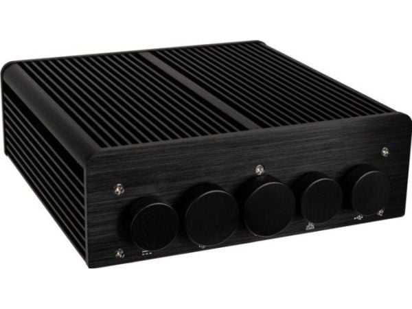 Akasa Pascal PX, Ultra Small Form Factor (USFF), PC, Svart, Aluminium, Harddisk, Kraft indikator, 195,6 mm