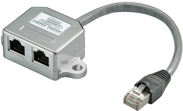 MicroConnect Y-ADAPTER - Nettverksplitter - RJ-45 (hunn) til RJ-45 (hann)