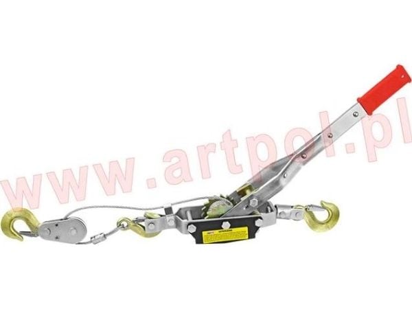 Art-Pol manuell kjetting-/linetrekk 4 ton, 2 sperrehaker AR27114