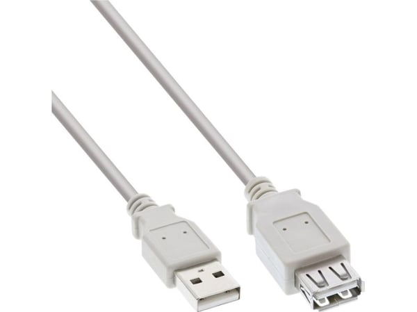 InLine 34618X, 1,8 m, Hankjønn/hunkjønn, 0,48 Gbit/s, Beige