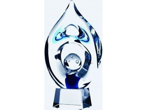 Victoria Sport glass-trofeer med gravering + fylling av farge GS116C-26