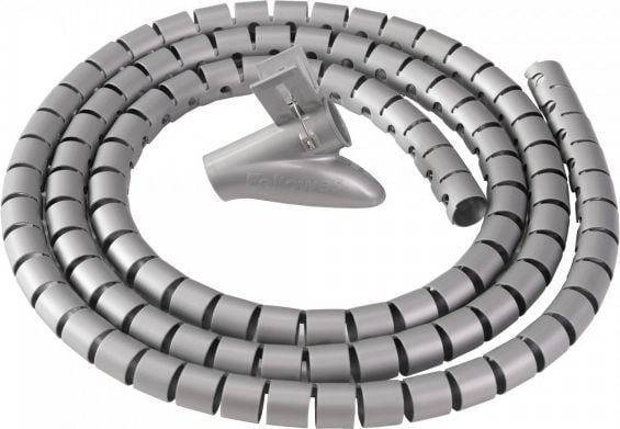 Fellowes CableZip, Flexibel kabeltub, Golv, Plast, Silver