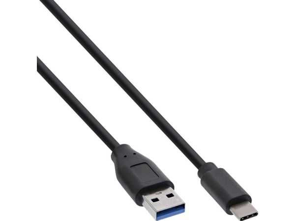 InLine B-35711, 1 m, USB A, USB C, USB 3.2 Gen 2 (3.1 Gen 2), 10 Gbit/sek, svart