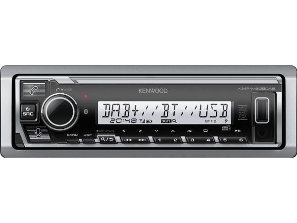 Kenwood KMR-M508DAB, Sort, 88 W, 20 - 20000 Hz, 80 O, 200 W, LCD