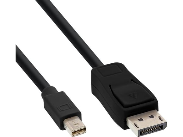 InLine - DisplayPort-kabel - Mini DisplayPort (M) til DisplayPort (M) - DisplayPort 1.2 - 5.0m - 4K-støtte - Svart (17135S)