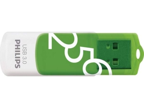 Philips FM25FD00B/00, 256 GB, USB Type-A, 3.2 Gen 1 (3.1 Gen 1), Svivel, 8 g, Grønn, Hvit