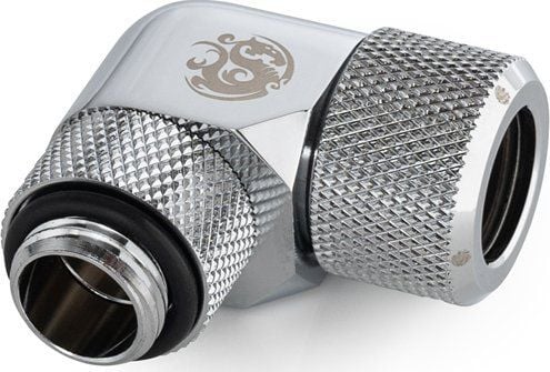 Bitspower BP-E90RMLA12, Letku, Messinki, Hopea, 1/4", 90°, 1,2 cm