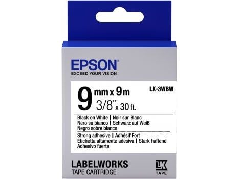 Epson LabelWorks LK-4WRN - Rødt på hvitt - Rull (1,2 cm x 2,9 m) 1 kassett(er) merketape - for LabelWorks LW-1000, 300, 400, 600, 700, 900, K400, Z...