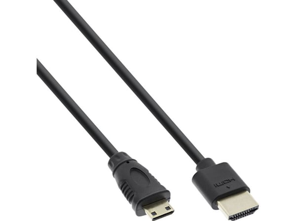 InLine 17511C, 1,5 m, HDMI-tyyppi A (vakio), HDMI Type C (Mini), 3D, Musta