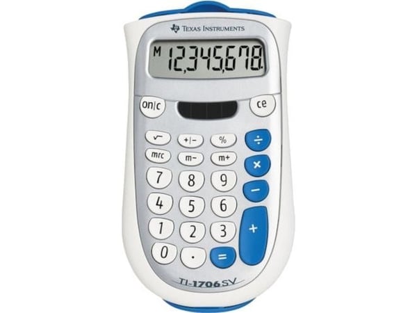 Texas Instruments TI-1706 SV - Lommekalkulator - 8 sifre - batteri, solpanel