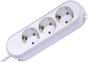 Bachmann SMART 3x Schuko 5m, 5 m, Tyyppi F, Muovi, Valkoinen, Muovi, 3 AC-pistorasia(a)