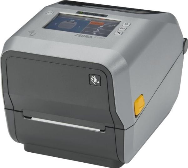 Zebra ZD621t - Etikettskriver - termotransfer - Rull (11,8 cm) - 203 dpi - inntil 203 mm/sek - USB 2.0, LAN, seriell, USB-vert - grå