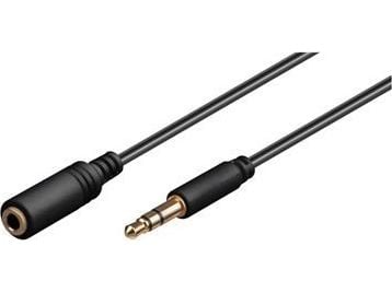 Goobay 97122, 3.5mm, Hankjønn, 3.5mm, Hunkjønn, 5 m, Sort