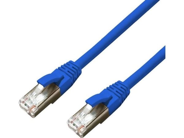 MicroConnect - Koblingskabel - RJ-45 (hann) til RJ-45 (hann) - 5 m - 6 mm - S/FTP - CAT 6a - halogenfri, innendørs, formstøpt, uten hindringer - blå