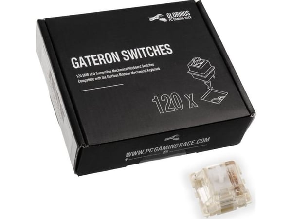 Gateron - Tastatursvitsj - blank (en pakke 120) - for GMMK Full Size ISO - Customized