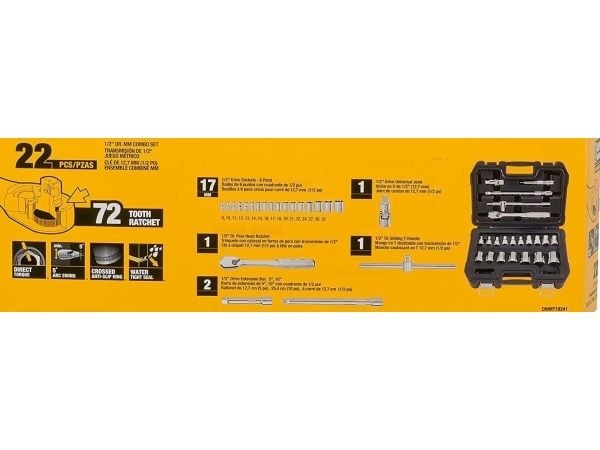 DEWALT-avaimet 22 kpl 1/2"