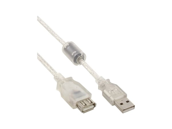 InLine 34617Q, 1,8 m, USB A, USB A, USB 2.0, Gjennomsiktig