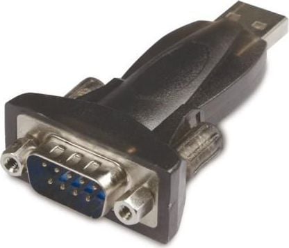 MicroConnect - Sarjasovitin - USB 2.0 - RS-232 x 1 - musta