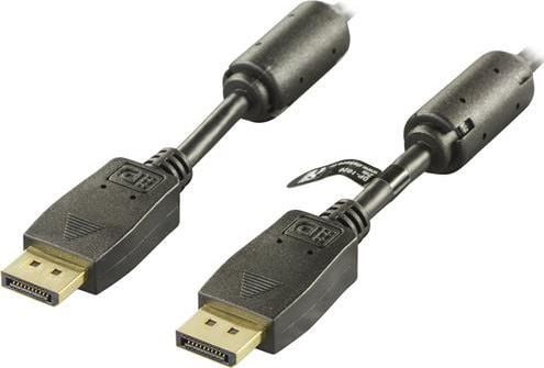 DELTACO DP-1050 - DisplayPort-kabel - DisplayPort (hann) til DisplayPort (hann) - 5 m - svart