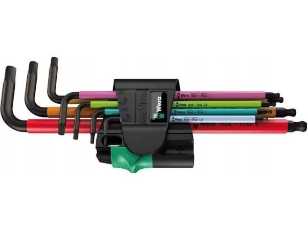 Wera 05022534001, L-formet hex-nøkkelsett, Metrisk, 7 stykker, 1.5,2,2.5,3,4,5,6 mm, 25 mm, 76 mm
