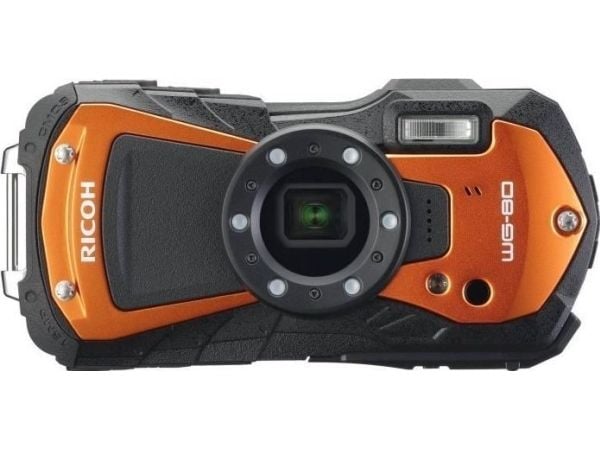 Ricoh WG-80, 16 MP, 4608 x 3456 pikseliä, CMOS, 5x, Full HD, Musta, Oranssi