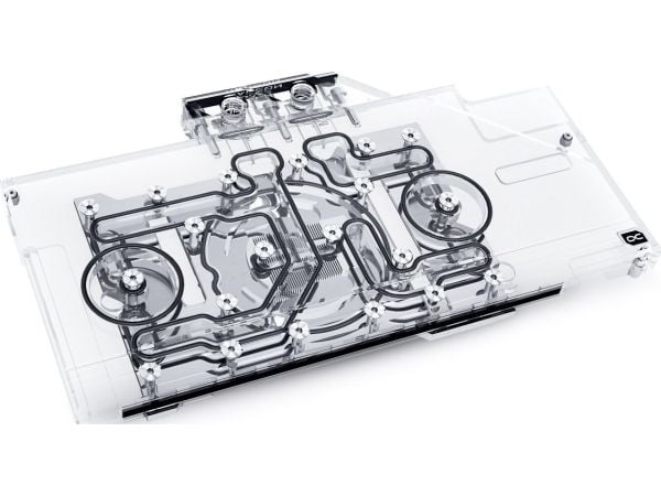 Alphacool Eisblock Aurora, Vannblokk + kjøleribbe, Akryl, Kopper, Sort, Gjennomsiktig, CE, FC, RoHS, Radeon RX 6800, Radeon RX 6800XT, 121,4 mm