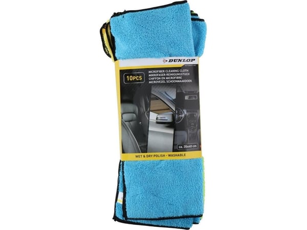 Dunlop rengjøringskluter i mikrofiber 10 stk