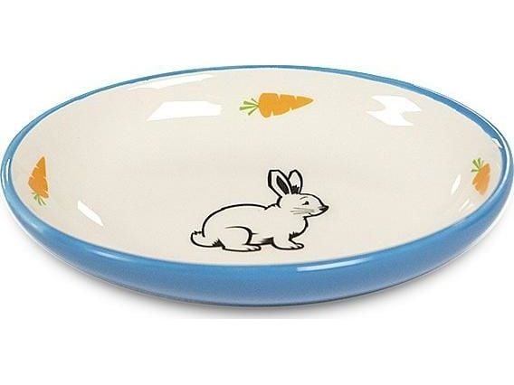 Yarro International YARRO keramikkskål oval for kanin blå 13 x 9 x 2,5 cm