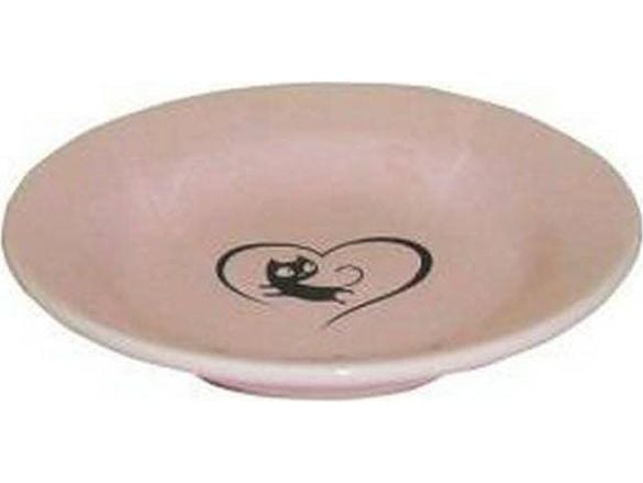 Yarro International YARRO CERIN SKÅL FOR KATT MED ROSA HJERTE 15,5 x 3 CM