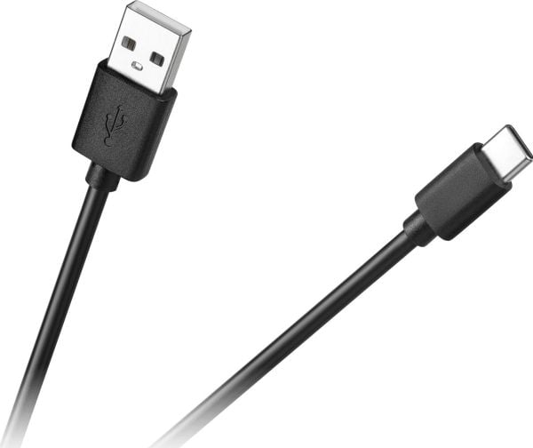 USB-kabel Cabletech USB-A til USB-C 1 m svart (KPO3949-1)