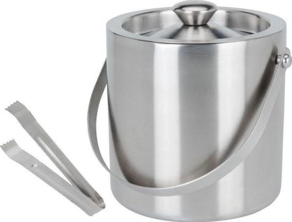 Excellent Houseware Home Styling Collection isbøtte 1,7 l med tang i rustfritt stål