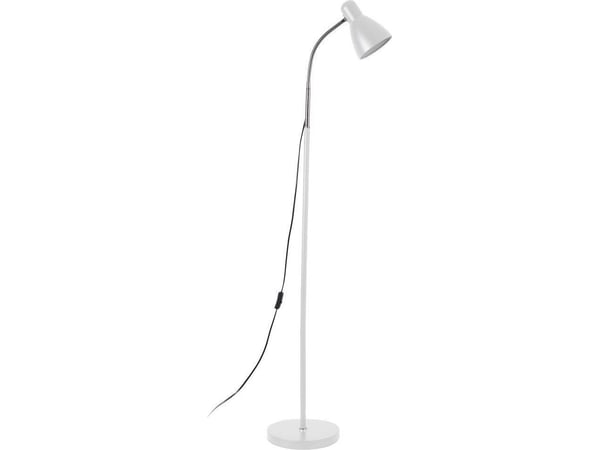 Gulvlampe Orno gulvstående lampe LAR, maks 20W E27, 155 cm, hvit