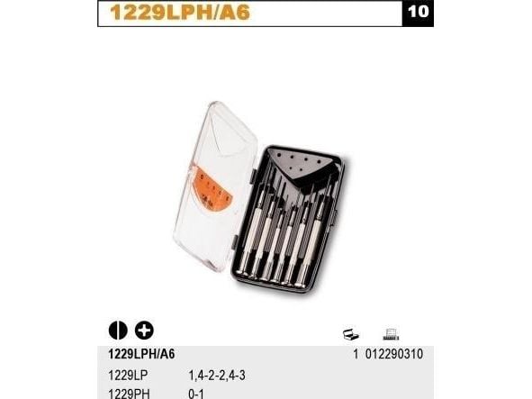 Beta verktøysats KPL.WKRETAKÓW presisjon 1229LP+1229PH 6 stk 1229LPH/A6 Beta utensili S.P.A.