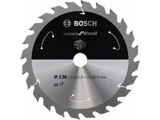 Bosch RUNDSAVKLINGE ACCU STD TRÆ 136X20MM 24T 136X20MM 24T