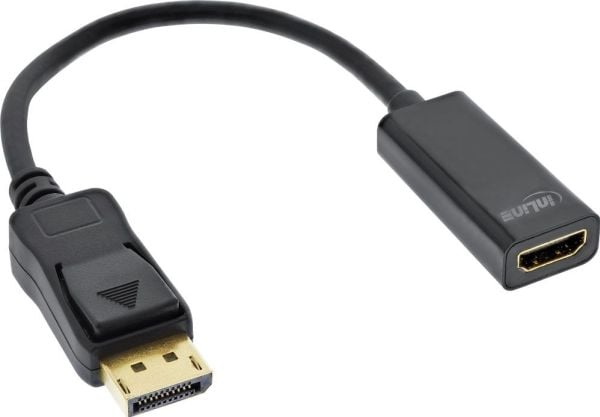 InLine 17198C, 0,15 m, DisplayPort, HDMI-tyyppi A (vakio), Uros, Naaras, Suora