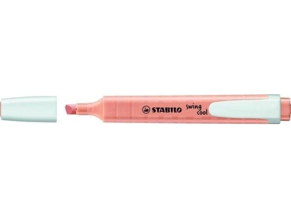 STABILO swing cool Pastel, 1 stykker, Fersken, Meisel tupp, Fersken, Hvit, Rund, 1 mm