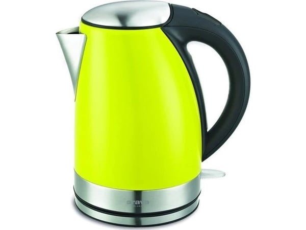 Orava VK-3217, 1,7 l, 2000 W, Gult, Rustfritt stål, Overopphetingsbeskyttelse, Trådløs