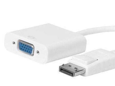 MicroConnect - Video adapter - DisplayPort (hann) til HD-15 (VGA) (hunn) - DisplayPort 1.2 - 15 cm - aktiv, 1080p støtte 60 Hz - hvit