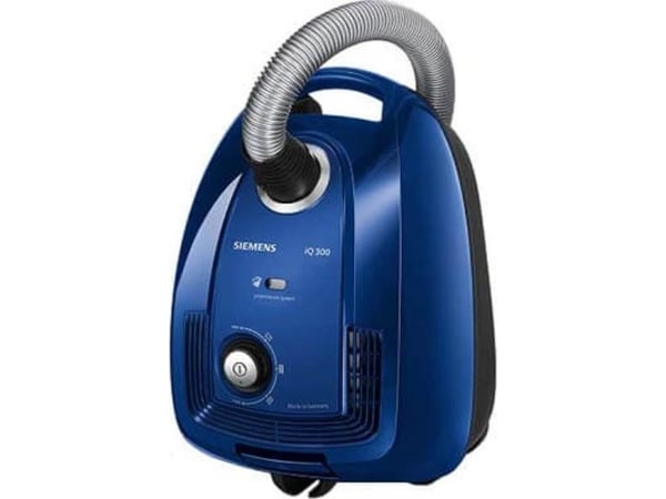 Siemens iQ300 VSC3320 - Støvsuger - kanister - pose - svart / nordkappblå metallisk